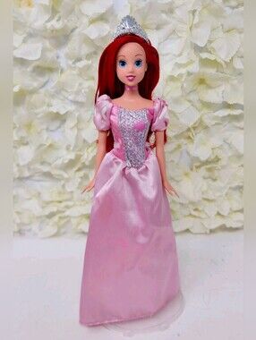 Mattel Disney The Little Mermaid Ariel on Land Pink Dress Doll Cute
